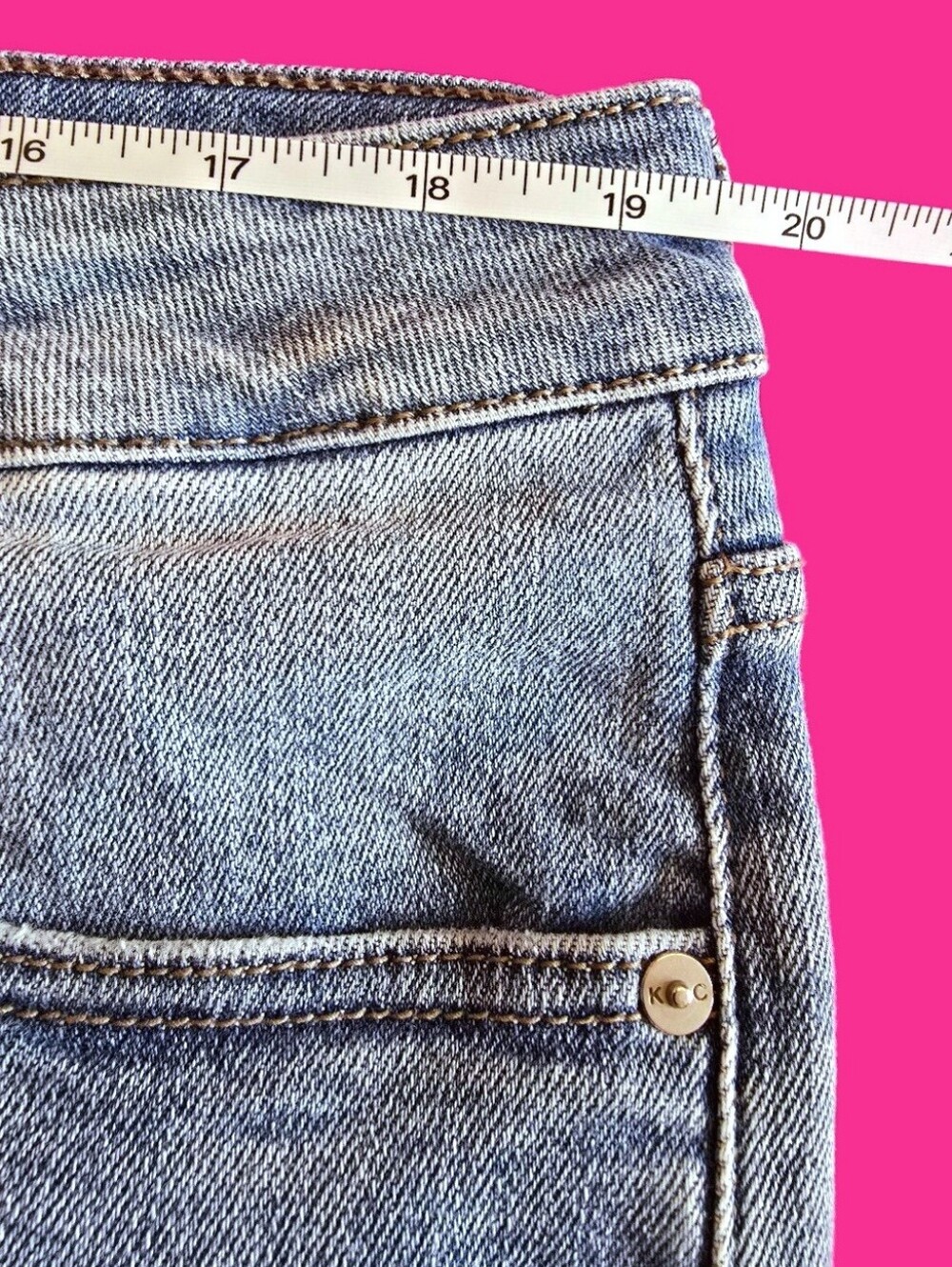 "KanCan" High-Rise Distressed Button Fly Denim Shorts-Size 18-NWOT - Picture 8 of 13